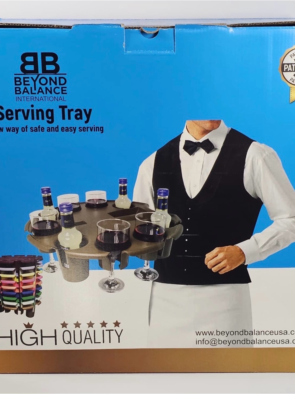 Beyond Balance  Serving Tray - Multi-Drink Party Server set of 5 for box